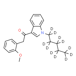 ChemSpider 2D Image | 2-(2-Methoxyphenyl)-1-[1-(~2~H_11_)pentyl-1H-indol-3-yl]ethanone | C22H14D11NO2