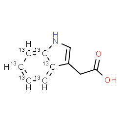 ChemSpider 2D Image | (3a,4,5,6,7,7a-~13~C_6_)-1H-Indol-3-ylacetic acid | C413C6H9NO2
