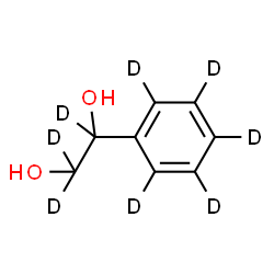 ChemSpider 2D Image | 1-(~2~H_5_)Phenyl-1,2-(~2~H_3_)ethanediol | C8H2D8O2