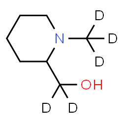 ChemSpider 2D Image | [1-(~2~H_3_)Methyl-2-piperidinyl](~2~H_2_)methanol | C7H10D5NO