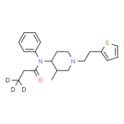 ChemSpider 2D Image | N-{3-Methyl-1-[2-(2-thienyl)ethyl]-4-piperidinyl}-N-phenyl(3,3,3-~2~H_3_)propanamide | C21H25D3N2OS
