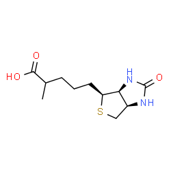 ChemSpider 2D Image | 2-Methyl-5-[(3aS,4S,6aR)-2-oxohexahydro-1H-thieno[3,4-d]imidazol-4-yl]pentanoic acid | C11H18N2O3S