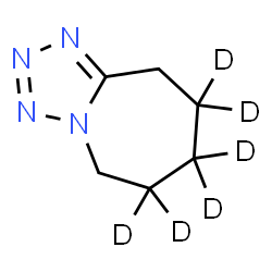ChemSpider 2D Image | (6,6,7,7,8,8-~2~H_6_)-6,7,8,9-Tetrahydro-5H-tetrazolo[1,5-a]azepine | C6H4D6N4