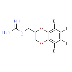 ChemSpider 2D Image | 1-[(5,6,7,8-~2~H_4_)-2,3-Dihydro-1,4-benzodioxin-2-ylmethyl]guanidine | C10H9D4N3O2