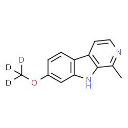 ChemSpider 2D Image | 1-Methyl-7-[(~2~H_3_)methyloxy]-9H-beta-carboline | C13H9D3N2O