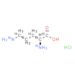 ChemSpider 2D Image | L-ORNITHINE-13C5,15N2 HYDROCHLORIDE | 13C5H13Cl15N2O2
