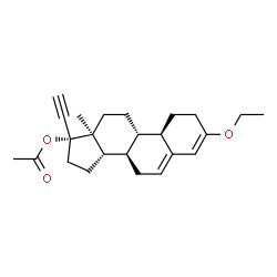 ChemSpider 2D Image | (17alpha)-3-Ethoxy-19-norpregna-3,5-dien-20-yn-17-yl acetate | C24H32O3