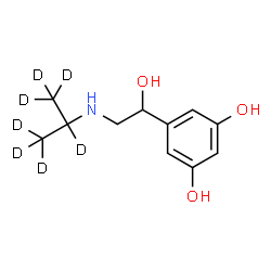 ChemSpider 2D Image | 5-{1-Hydroxy-2-[(~2~H_7_)-2-propanylamino]ethyl}-1,3-benzenediol | C11H10D7NO3