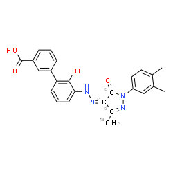 ChemSpider 2D Image | Eltrombopag-13C4 | C2113C4H22N4O4