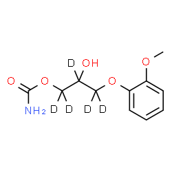 ChemSpider 2D Image | 2-Hydroxy-3-(2-methoxyphenoxy)(~2~H_5_)propyl carbamate | C11H10D5NO5