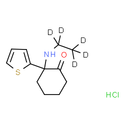 ChemSpider 2D Image | 2-[(~2~H_5_)Ethylamino]-2-(2-thienyl)cyclohexanone hydrochloride (1:1) | C12H13D5ClNOS