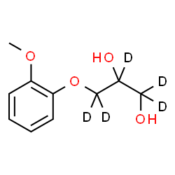ChemSpider 2D Image | 3-(2-Methoxyphenoxy)-1,2-(~2~H_5_)propanediol | C10H9D5O4