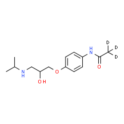 ChemSpider 2D Image | N-{4-[2-Hydroxy-3-(isopropylamino)propoxy]phenyl}(~2~H_3_)acetamide | C14H19D3N2O3