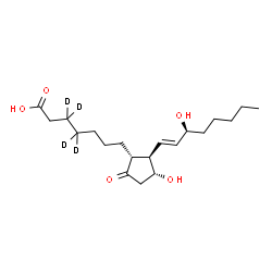 ChemSpider 2D Image | (11alpha,13E,15S)-11,15-Dihydroxy-9-oxo(3,3,4,4-~2~H_4_)prost-13-en-1-oic acid | C20H30D4O5