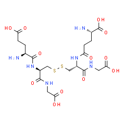 ChemSpider 2D Image | (2S)-2-Amino-5-({(2R)-3-({(2R)-2-{[(2S)-2-amino-4-carboxybutanoyl]amino}-3-[(carboxymethyl)amino]-3-oxopropyl}disulfanyl)-1-[(carboxymethyl)amino]-1-oxo-2-propanyl}amino)-5-oxopentanoic acid (non-pref
erred name) | C20H32N6O12S2