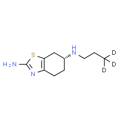 ChemSpider 2D Image | (6R)-N~6~-[(3,3,3-~2~H_3_)Propyl]-4,5,6,7-tetrahydro-1,3-benzothiazole-2,6-diamine | C10H14D3N3S