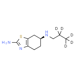 ChemSpider 2D Image | (6S)-N~6~-[(2,2,3,3,3-~2~H_5_)Propyl]-4,5,6,7-tetrahydro-1,3-benzothiazole-2,6-diamine | C10H12D5N3S