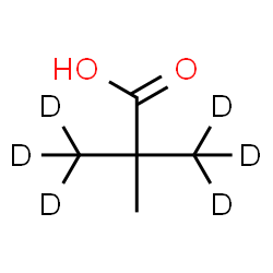 ChemSpider 2D Image | 2-Methyl-2-(~2~H_3_)methyl(~2~H_3_)propanoic acid | C5H4D6O2