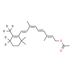 ChemSpider 2D Image | (9cis)-O~15~-Acetyl(4,4,18,18,18-~2~H_5_)retinol | C22H27D5O2