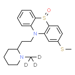 ChemSpider 2D Image | 10-{2-[1-(~2~H_3_)Methyl-2-piperidinyl]ethyl}-2-(methylsulfanyl)-10H-phenothiazine 5-oxide | C21H23D3N2OS2