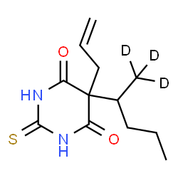 ChemSpider 2D Image | 5-Allyl-5-[(1,1,1-~2~H_3_)-2-pentanyl]-2-thioxodihydro-4,6(1H,5H)-pyrimidinedione | C12H15D3N2O2S