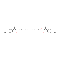 ChemSpider 2D Image | Oxybis(2,1-ethanediyloxy-2,1-ethanediyl) bis[2-(4-isobutylphenyl)propanoate] | C34H50O7