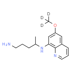 ChemSpider 2D Image | N~4~-{6-[(~2~H_3_)Methyloxy]-8-quinolinyl}-1,4-pentanediamine | C15H18D3N3O