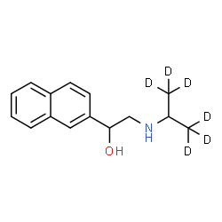 ChemSpider 2D Image | 1-(2-Naphthyl)-2-[(1,1,1,3,3,3-~2~H_6_)-2-propanylamino]ethanol | C15H13D6NO