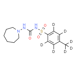 ChemSpider 2D Image | N-(1-Azepanylcarbamoyl)-4-(~2~H_3_)methyl(~2~H_4_)benzenesulfonamide | C14H14D7N3O3S