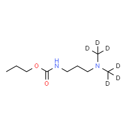 ChemSpider 2D Image | Propyl (3-{bis[(~2~H_3_)methyl]amino}propyl)carbamate | C9H14D6N2O2