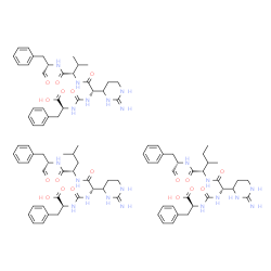 ChemSpider 2D Image | (2S)-2-[[(1S)-2-[[(1S)-1-[[(1S)-1-benzyl-2-oxo-ethyl]carbamoyl]-2-methyl-butyl]amino]-1-(2-iminohexahydropyrimidin-4-yl)-2-oxo-ethyl]carbamoylamino]-3-phenyl-propanoic acid;(2S)-2-[[(1S)-2-[[(1S)-1-[[(1S)-1-benzyl-2-oxo-ethyl]carbamoyl]-3-methyl-butyl]amino]-1-(2-iminohexahydropyrimidin-4-yl)-2-oxo-ethyl]carbamoylamino]-3-phenyl-propanoic acid;(2S)-2-[[(1S)-2-[[(1S)-1-[[(1S)-1-benzyl-2-oxo-ethyl]carbamoyl]-2-methyl-propyl]amino]-1-(2-iminohexahydropyrimidin-4-yl)-2-oxo-ethyl]carbamoylamino]-3-phenyl-propanoic acid | C92H121N21O18