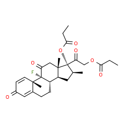 ChemSpider 2D Image | (16beta)-9-Fluoro-16-methyl-3,11,20-trioxopregna-1,4-diene-17,21-diyl dipropanoate | C28H35FO7