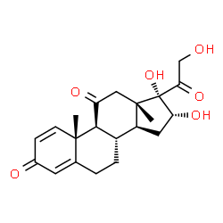 ChemSpider 2D Image | 11-keto-16?-hydroxyprednisolone | C21H26O6