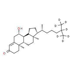 ChemSpider 2D Image | (7beta)-7-Hydroxy(25,26,26,26,27,27,27-~2~H_7_)cholest-4-en-3-one | C27H37D7O2