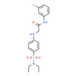 ChemSpider 2D Image | N~2~-[4-(Diethylsulfamoyl)phenyl]-N-(3-iodophenyl)glycinamide | C18H22IN3O3S