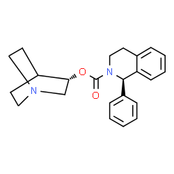 ChemSpider 2D Image | (3S)-1-Azabicyclo[2.2.2]oct-3-yl (1R)-1-phenyl-3,4-dihydro-2(1H)-isoquinolinecarboxylate | C23H26N2O2