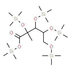 ChemSpider 2D Image | Trimethylsilyl 2-C-methyl-2,3,4,5-tetrakis-O-(trimethylsilyl)pentonate | C21H52O6Si5