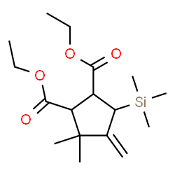 ChemSpider 2D Image | Diethyl 3,3-dimethyl-4-methylene-5-(trimethylsilyl)-1,2-cyclopentanedicarboxylate  | C17H30O4Si