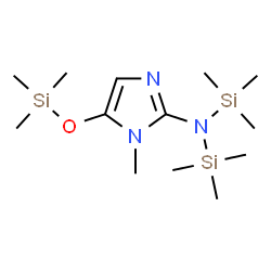 ChemSpider 2D Image | 1-methyl-N,N-bis(trimethylsilyl)-5-[(trimethylsilyl)oxy]imidazol-2-amine | C13H31N3OSi3