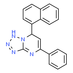 ChemSpider 2D Image | 7-(1-Naphthyl)-5-phenyl-1,7-dihydrotetrazolo[1,5-a]pyrimidine | C20H15N5