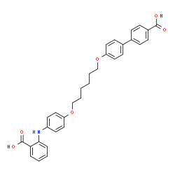 ChemSpider 2D Image | 4'-{6-[4-(2-CARBOXYPHENYLAMINO)-PHENOXY]-HEXYLOXY}-BIPHENYL-4-CARBOXYLIC ACID | C32H31NO6