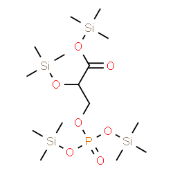ChemSpider 2D Image | Trimethylsilyl 2,2-dimethyl-4,7-bis[(trimethylsilyl)oxy]-3,5-dioxa-4-phospha-2-silaoctan-8-oate 4-oxide | C15H39O7ψ4