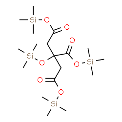 ChemSpider 2D Image | Tris(trimethylsilyl) 2-[(trimethylsilyl)oxy]-1,2,3-propanetricarboxylate | C18H40O7Si4