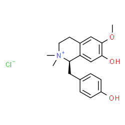 ChemSpider 2D Image | (1R)-7-Hydroxy-1-(4-hydroxybenzyl)-6-methoxy-2,2-dimethyl-1,2,3,4-tetrahydroisoquinolinium chloride | C19H24ClNO3