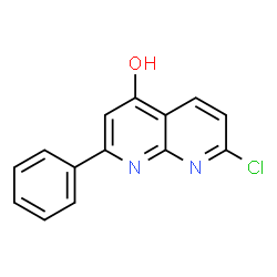ChemSpider 2D Image | 7-Chloro-2-phenyl-1,8-naphthyridin-4-ol | C14H9ClN2O