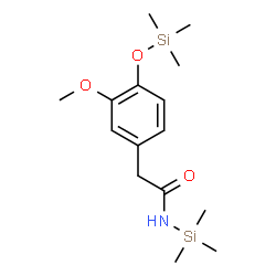 ChemSpider 2D Image | 2-{3-Methoxy-4-[(trimethylsilyl)oxy]phenyl}-N-(trimethylsilyl)acetamide | C15H27NO3Si2