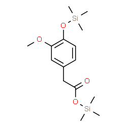 ChemSpider 2D Image | Trimethylsilyl [3-methoxy-4-(trimethylsilyloxy)phenyl]acetate | C15H26O4Si2