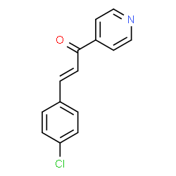ChemSpider 2D Image | (2E)-3-(4-Chlorophenyl)-1-(4-pyridinyl)-2-propen-1-one | C14H10ClNO