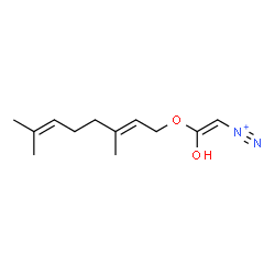 ChemSpider 2D Image | (E)-2-{[(2E)-3,7-Dimethyl-2,6-octadien-1-yl]oxy}-2-hydroxyethenediazonium | C12H19N2O2