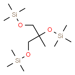 ChemSpider 2D Image | 2,2,5,8,8-Pentamethyl-5-[(trimethylsilyl)oxy]-3,7-dioxa-2,8-disilanonane  | C13H34O3Si3